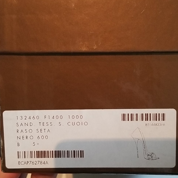 Gucci Horsebit Satin Peep Toe Pump Black 5.5 - Picture 9 of 9